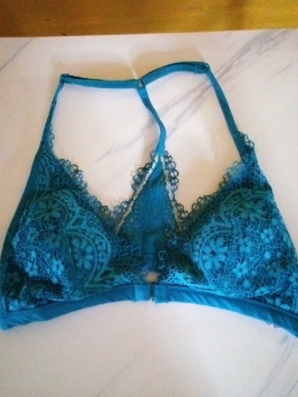 Victoria's Secret Teal Lace Racerback Bralette